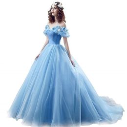 2019 Newest Cinderella Quinceanera Dresses With Butterfly Beads Sweet 16 Prom Pageant Debutante Dress Formal Evening Prom Party Go244u