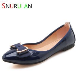 Dress Shoes 2023 Women's Pointed Toe Flat Shoes Solid Bow-tie Loafers Slip-on Boat Shoes Flats for Woman Casual Plus Size L230721