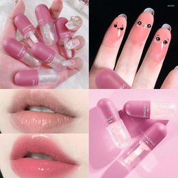 Lip Gloss Mini Glitter Water Glaze Transparent Color Change Glass Oil Waterproof Lasting Lipstick Lips Cosmetics