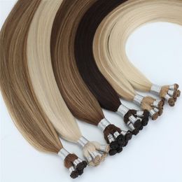 Russian Hair Cuticle Aligned Hair Hand Tied Weft Hair Extension 8pieces 100grams279t