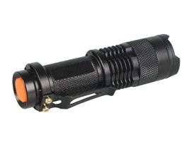 Mini LED flashlights Torch 7W 1200LM XPE Q5 Flashlight Adjustable Focus Zoom Flash Light Lamp Wholesale outdoor white lights flashlight SK68