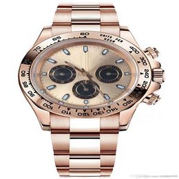 Cosmgraph Master luxury movement watch M116505 series rose stainless steel band sapphire glass 40mm retail whole298Z