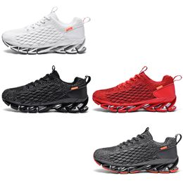 2023 Flying woven fish scale blade running shoes men black red grey white outdoor for all terrains color4