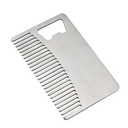 Openers Professional Card Style Mens Mustache Comb Beer Anti Static Stainless Steel Bottle Opener Drop Delivery Home Garden Kitchen Dhaqb