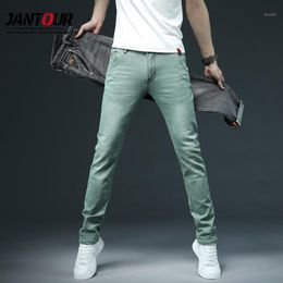 7 Colour Fashion High quality Stretch Casual Men Jeans Skinny Jeans Mens green Khaki Grey Denim Male Trouser Brand Pants1298O