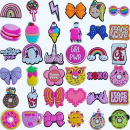 Shoe Parts Accessories Charms For Clog Decoration Funny We Wear Pink Diy Shoes Pins Kids Boys Girls Teens Men Women And Adts Christm Ot0Jk