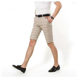 Men's Shorts 2023 Summer Mens Linen Thin Breathable Casual Male Cotton Knee Length Short Pants Beach For Men