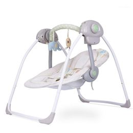 Bassinets & Cradles 6 Gear To Soothe The Sleeping Baby Music Rocking Chair Electric Cradle Swing Born Soothing Chair1226s