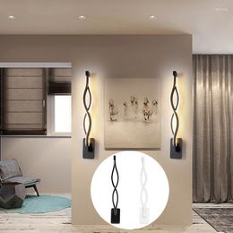 Wall Lamp Modern LED Sconce Living Room Bathroom Bedroom Bedside 16W Decorative Luminaires Black White Indoor Lighting For Home