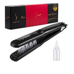 Professional 450F Steam Hair Straightener Argan Oil Steam Flat Iron Adjustable Temperature for All Type of Hair Dual 110-240V Cera247x