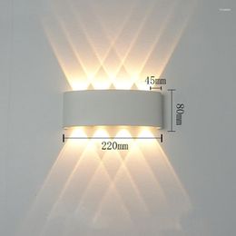 Wall Lamp LED Waterproof For Indoor/Outdoor Decor Up And Down Luminous Lighting Porch Garden Bathroom Living Room