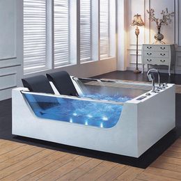 European Style LED Light Whirlpool Bath Tub Portable SPA Massage Bathtub2525