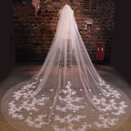 New Arrive Bride Veil Long Length Elegant Lace Beaded Long Wedding Veil Fashion Long Wedding Veil233N