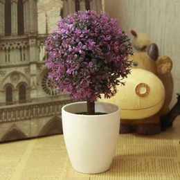 Decorative Flowers Small Boxwood Ball Faux Plants Realistic Design Low Maintenance Fake For Home Office Cafe Decor NIN668