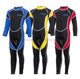 Neoprene Lycra Wetsuit For Kids Boys Girls Diving Suit Full Swimsuit Long Sleeve Swimwear Wetsuits SCUBA Snorkelling suits For Children Rashguard