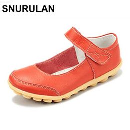 Dress Shoes SNURULAN 2017 Genuine Leather Shoes Flat Shallow Ankle Strap Women Shoes Ballet Flats Women Four Seasons Ballerina Flat L230721