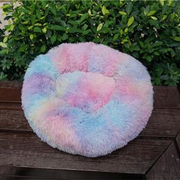 Furniture Pet Dog Mat Sleeping Soft Dog Bed Round Washable Plush Cat Bed House For Dogs Bed