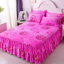 Bed Skirt Suit Fashion European American Style 1 Bedspread 2 Pillowcase Bedding Bed Sheet Bedroom Decoration Supplies F0001 21032391