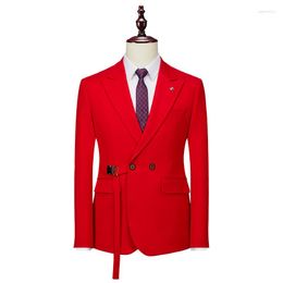 Men's Suits DYB&ZACQ Double-breasted Suit Coat Casual Size 6XL Business Groom's Wedding Dress Support Man's Club 5XL XL