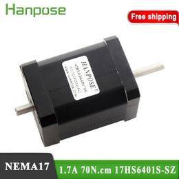 17HS6401S-SZ NEMA17 Stepper Motor 42 Motor Double Shaft for CNC Laser 3D Printer NeW 12V 42BYGH 1 7A 70N cm for 3D printer282Z