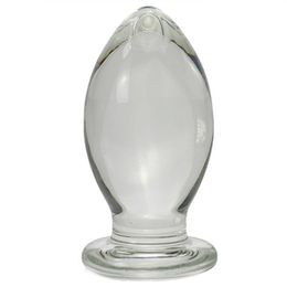 80 mm Huge Glass Anal Butt Plug Anus Expandable sexy Toys For Women Men Gay Masturbation Massage Adult Games Products 1058 g219d