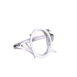 White Gold Colour 925 Sterling Silver Semi Mount Ring for 7x9mm 8x10mm 7x10mm 9x12mm 12x14mm 10x13mm 12x16mm 13x17mm Gemstone Setti327z