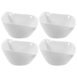 Plates 4 Pcs Set Ceramic Seasoning Container Condiment Dish Holder Sweet Sauce Dip Water Platter Bowls Vinegar Plate