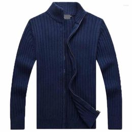 Men's Sweaters 2023 Misniki Men Casual Stand Collar Christmas Knitwear Slim Fitted Zippers Cardigans M-3XL AXP29