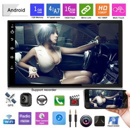 Car DVD Player 7 Inch GPS Universal Navigation MP5 Radio RDS Video Output 9 1 System246p