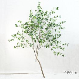 Decorative Flowers Imitation Fake Branches Banyan Trees Green Leaves Household Flower Art Arrangement And Decoration