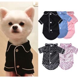 XS-XL Pet Dog Pyjamas Winter Dog Jumpsuit Clothes Cat Puppy Shirt Fashion Pet Coat Clothing For Small Dogs French Bulldog Yorkie Q243S