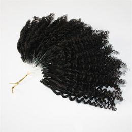 CE certificated Micro Ring Hair Extensions 400s lot Kinky Curly Loop RED 99J Yellow Natural Color183G