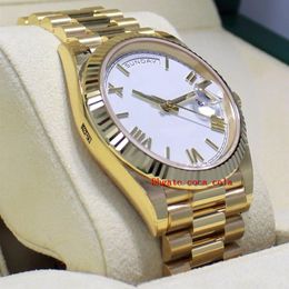 New Factory Version Counter quality watch 18K Yellow Gold White Roman Dial Watc Cal 3255 Movement Automatic ETA Diving Swimming M206k