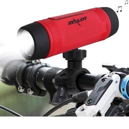 Outdoor Bluetooth Bicycle Portable Waterproof Wireless Speaker Support TF Card Flashlight Bike Mount3050