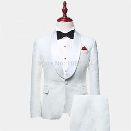 Cheap And Fine One Button Groomsmen Shawl Lapel Groom Tuxedos Men Suits Wedding Prom Dinner Man BlazerJacket Pants Tie A653312d