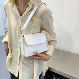 Evening Bags Lady Crossbody Purse Messenger Bag Chic Simple Small Flap Shoulder For Women Solid Colour Pu Leather Handbag 230720