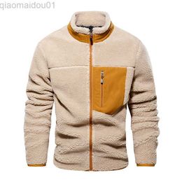 Men's Jackets Men Lamb Fleece Winter Jackets Warm Coats Good Quality Men Winter Coats Stand Collar Fashion Loose Down Jackets Size 3XL L230721