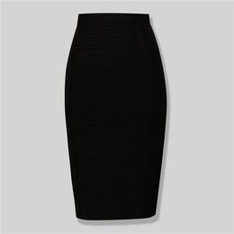 329 Skirts High Quality Black Red Blue Orange Zipper Bodycon Rayon Bandage Day Party Penc