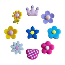 Shoe Parts Accessories Cartoon Cute Charms For Clog Sandals Flower Sunflowers Kawaii Pvc Decoration Jibz Drop Delivery Ot71U
