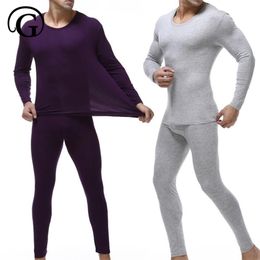 Modal Long Johns Men Thermal Underwear Set PRAYGER Plus Size 7XL Warm Body Thin Underwear Suit 201125222p