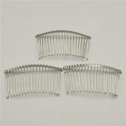 50pcs Black gold silver 20 Teeth Wedding Bridal DIY Wire Metal Hair Comb Clips Hair Findings Accessories246r