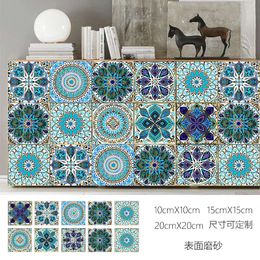 Wall Stickers 10PCS Mandala Pattern Kitchen Bathroom Wardrobe Decoration Art Mural Waterproof PVC Wallpaper Decals 230720