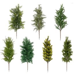 Decorative Flowers Artificial Pine Cypress Tree Indoor Green Plants Decoration Wedding Garden Venue Setting Fake Room Decor Aesthetic