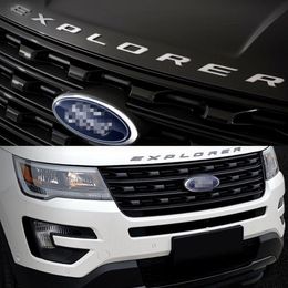 Fit For Ford Explorer 2011-2018 Sport SILVER BLACK Hood Emblem Letters Gloss Finish1914