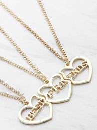 Pendant Necklaces Fashion 3 Pieces Set Friends Broken Heart Necklace Women BBF Friendship Jewelry Gift