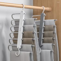 Hangers Folding Trouser Rack Multifunctional Hanger Household Magic Seamless Clip Wardrobe Storage