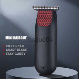 Clippers Trimmers Rechargeable Bald Clipper 0 MM T Steel Blade Cutter Barber Shop Professional Hair Trimmer For Men Kits Beard 3 Guide Combs Mini x0728