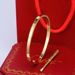 With box carti Ladies love rings Pendant Necklaces Screw Bracelet Van Party Wedding Couple Gift Love Bracelet Fashion Luxury Cleef228I