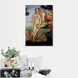 Religious Art Sandro Botticelli Painting Birth of Venus (center Panel) Hand Painted Classical Artwork Home Decor