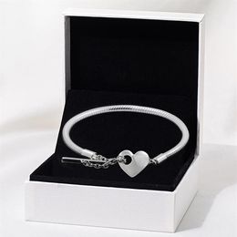 Womens 925 Sterling Silver Bracelets Femme DIY Jewelry Fit Pandora Beads Lady Gift With Original Box Fashion Classic T Heart Snake343W